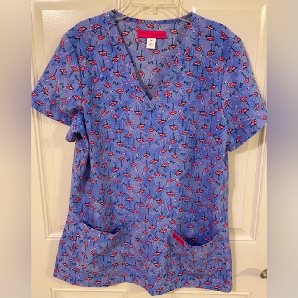 Adorable Koi(Betsy Johnson) scrub top.